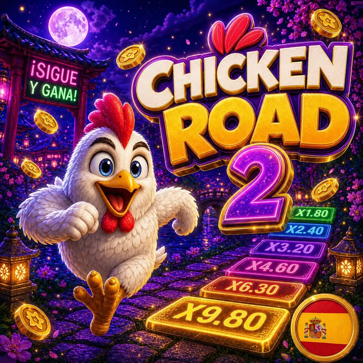 Chicken Road 2 con multiplicadores para prueba desde España